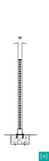 Clôture avec section latérale pour la maille 100 x 50 h 28