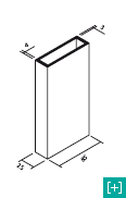 Section montant pour la clôture avec maille 100 x 50 h 28