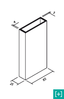 Section montant pour la clôture avec maille 220 x 60 h 40