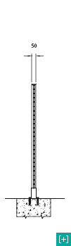 Clôture avec section latérale pour la maille 50 x 50 h 15