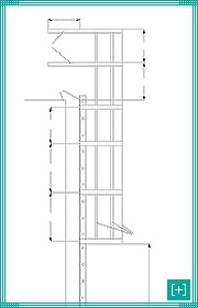 Escaliers verticales de type T